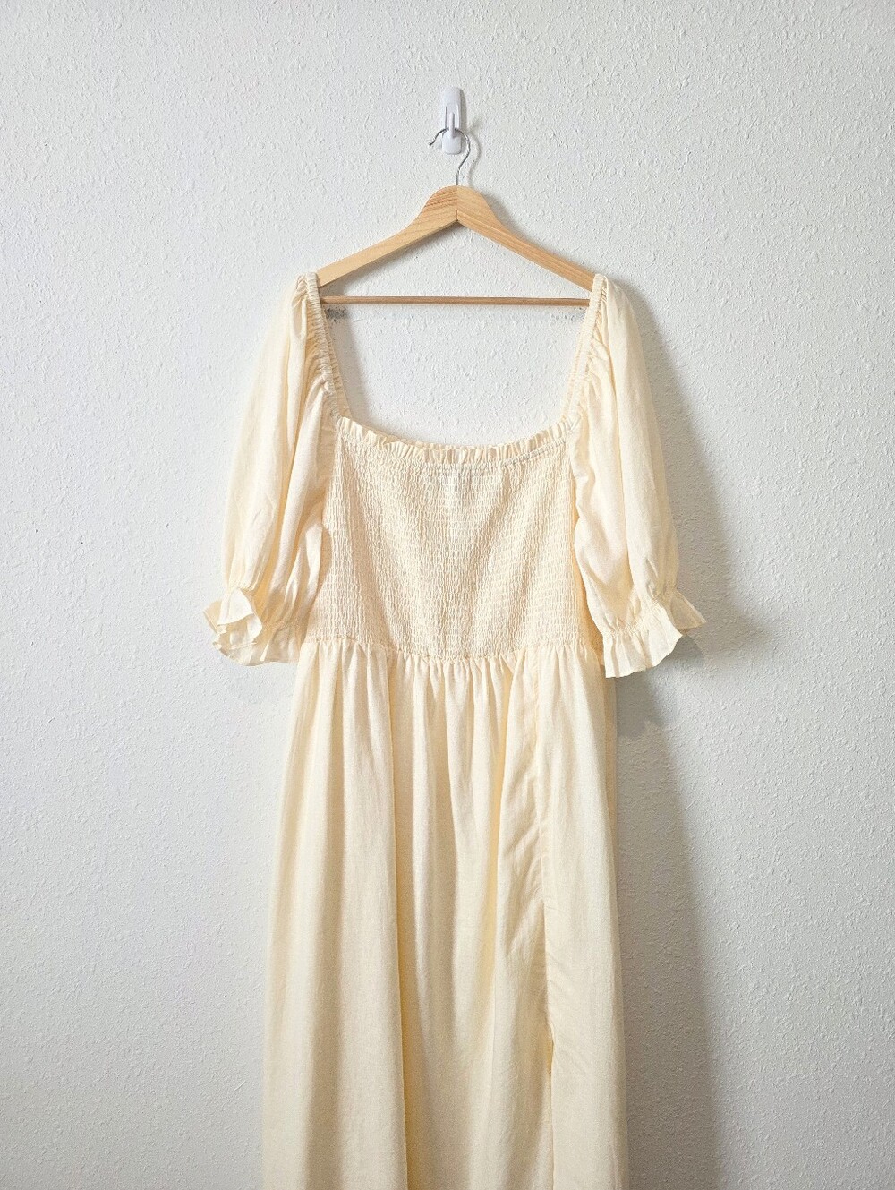 NEW Gap Cream Smocked Midi Dress XXL tall